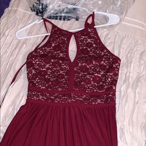 Crimson/Gold prom gown